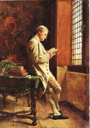 Ernest Meissonier The Reader in White Germany oil painting art